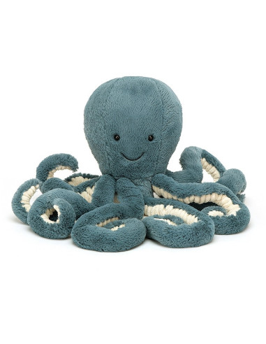 Peluche pieuvre medium bleu foncé - Jellycat