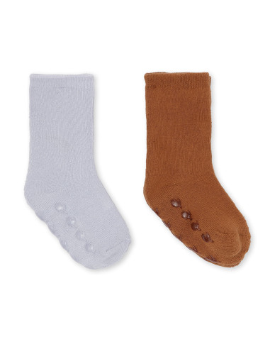 2 paires de chaussettes - Bleu & Marron - Konges Sløjd