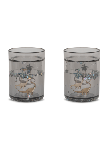 2 verres à paillettes Dino - Konges Sløjd