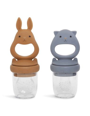 Lot de 2 grignoteuses Lapin Caramel - Konges Sløjd