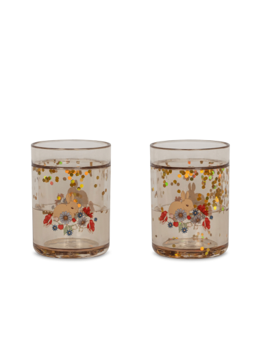 2 verres à paillettes Bunny - Konges Sløjd