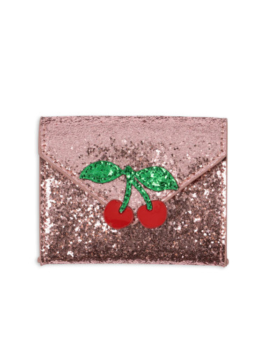 Porte-monnaie glitter rose