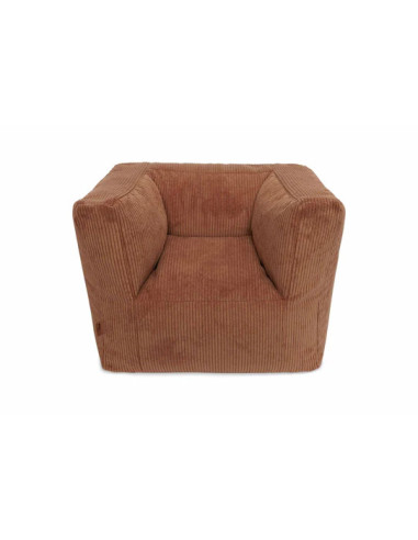 Fauteuil velours Caramel