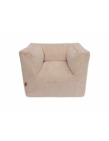 Fauteuil velours Naturel