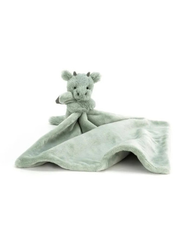 doudou vert dragon plaid JELLYCAT